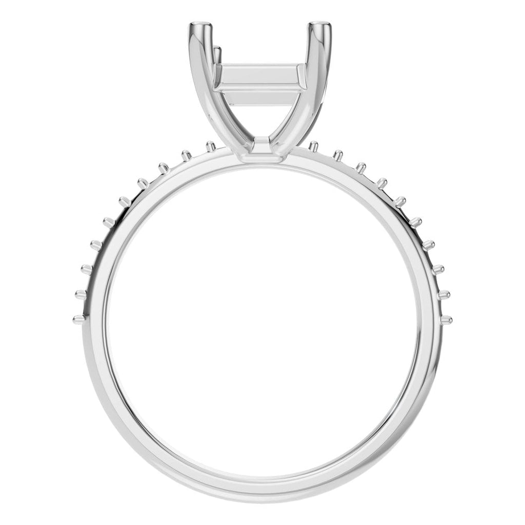 RI-8881 White Gold Ring UNSET - Top View