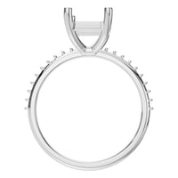 RI-8881 White Gold Ring UNSET - Top View