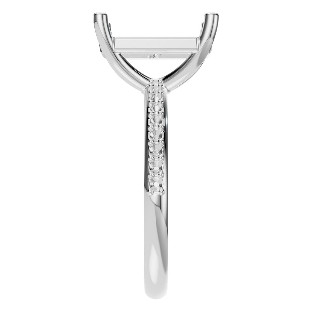 RI-8881 White Gold Ring UNSET - Side View