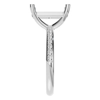 RI-8881 White Gold Ring UNSET - Side View