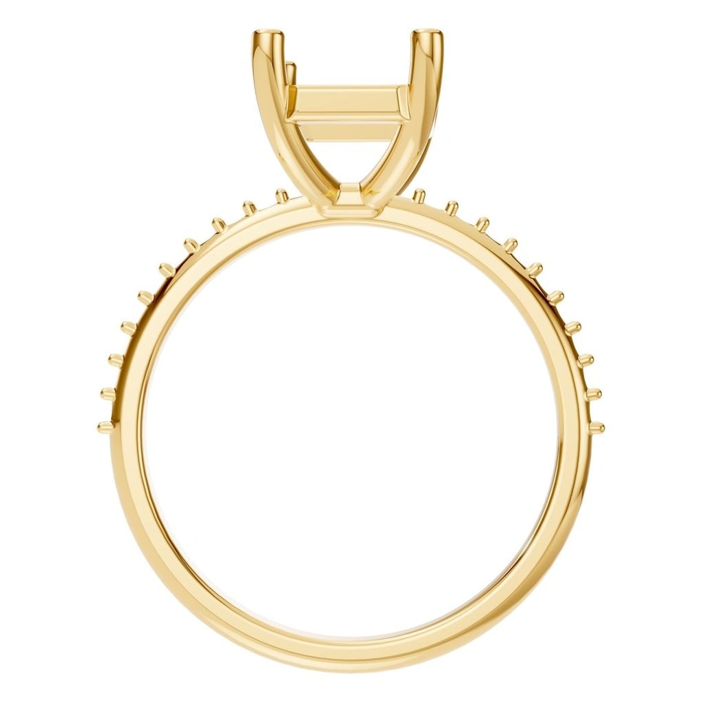 RI-8881 Yellow Gold Ring UNSET - Top View