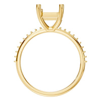 RI-8881 Yellow Gold Ring UNSET - Top View
