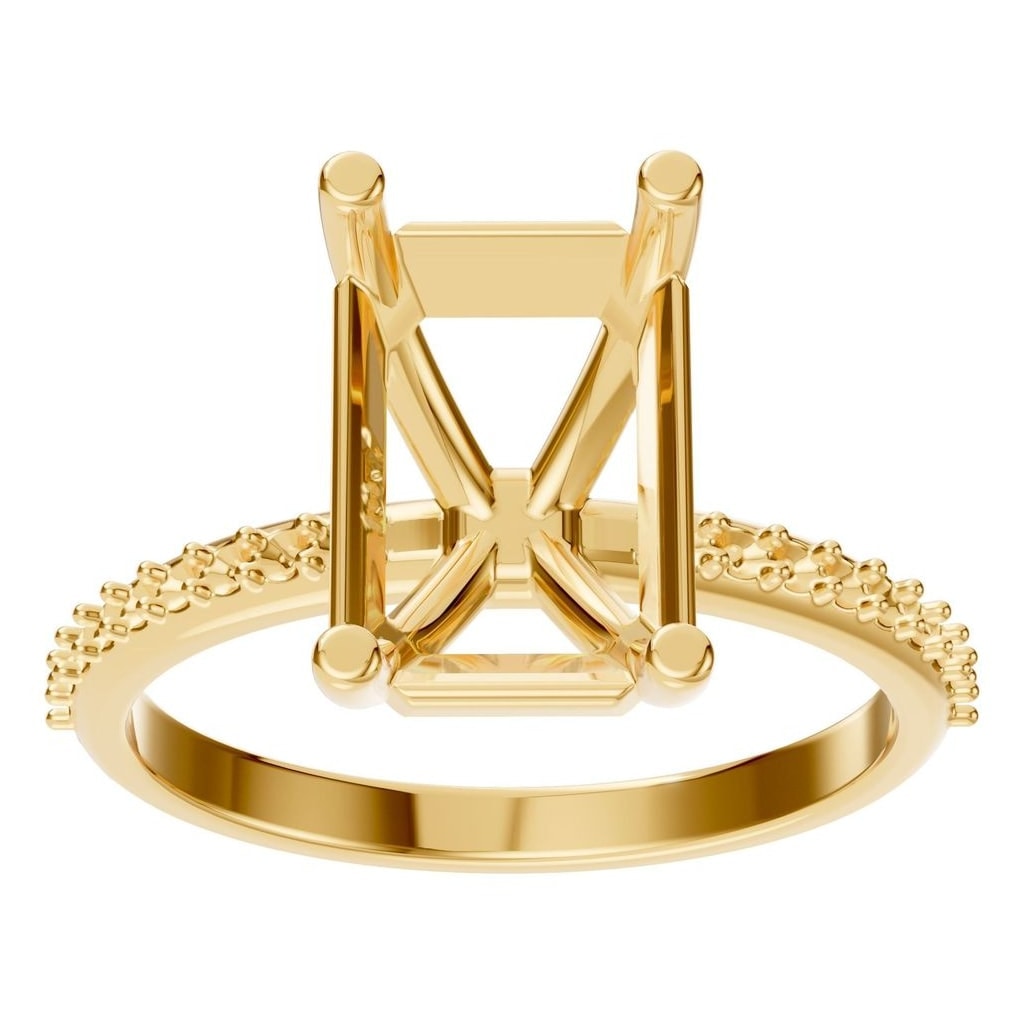 RI-8881 Yellow Gold Ring UNSET - Front View