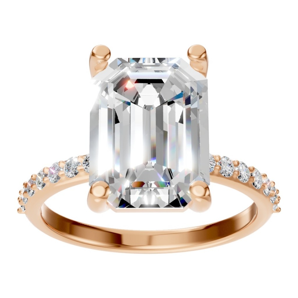 RI-8881 Rose Gold Ring SET - Front View