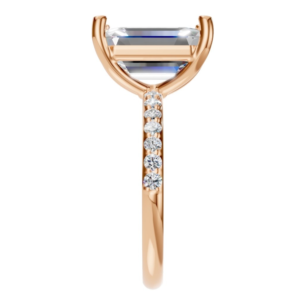 RI-8881 Rose Gold Ring SET - Side View