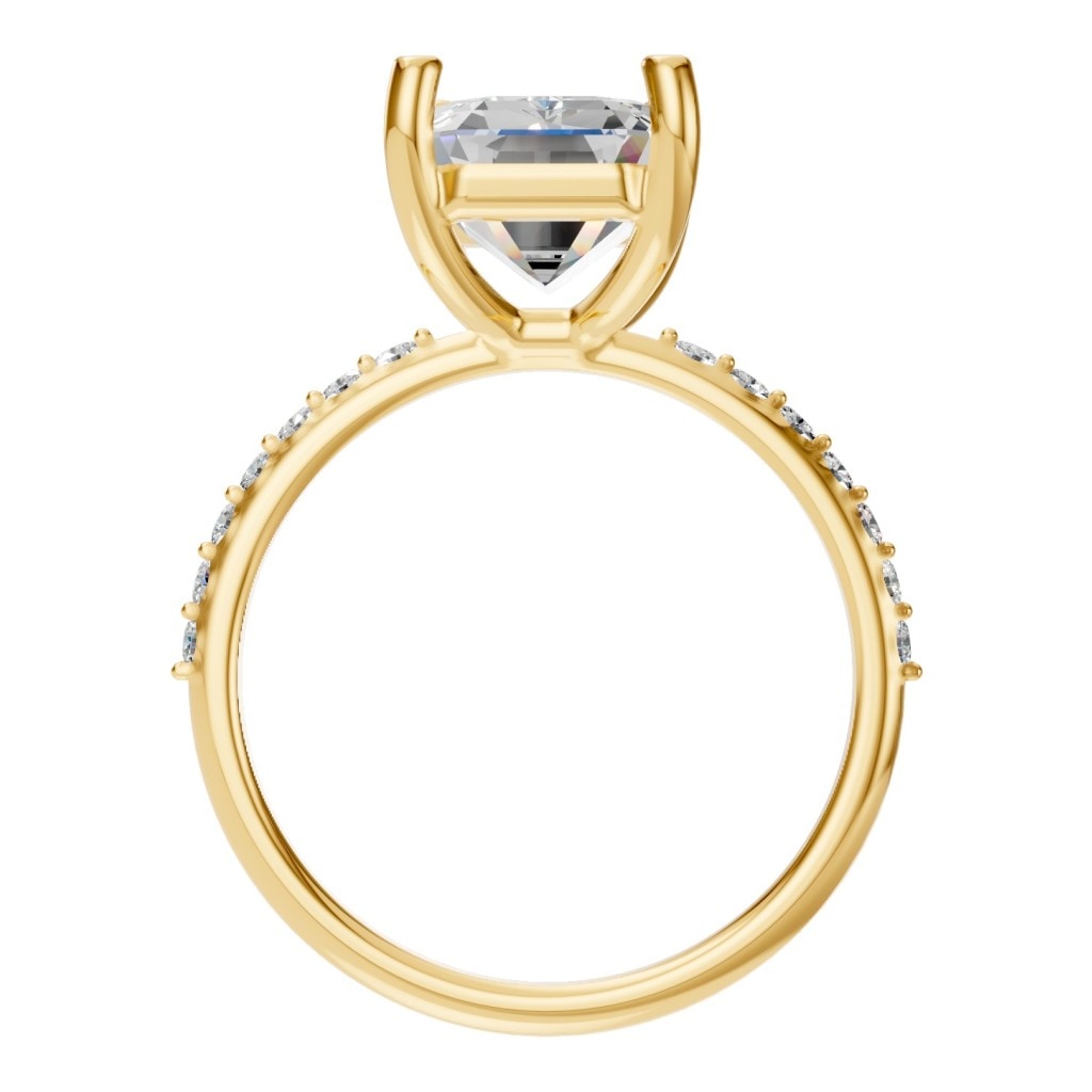 RI-8881 Yellow Gold Ring SET - Top View