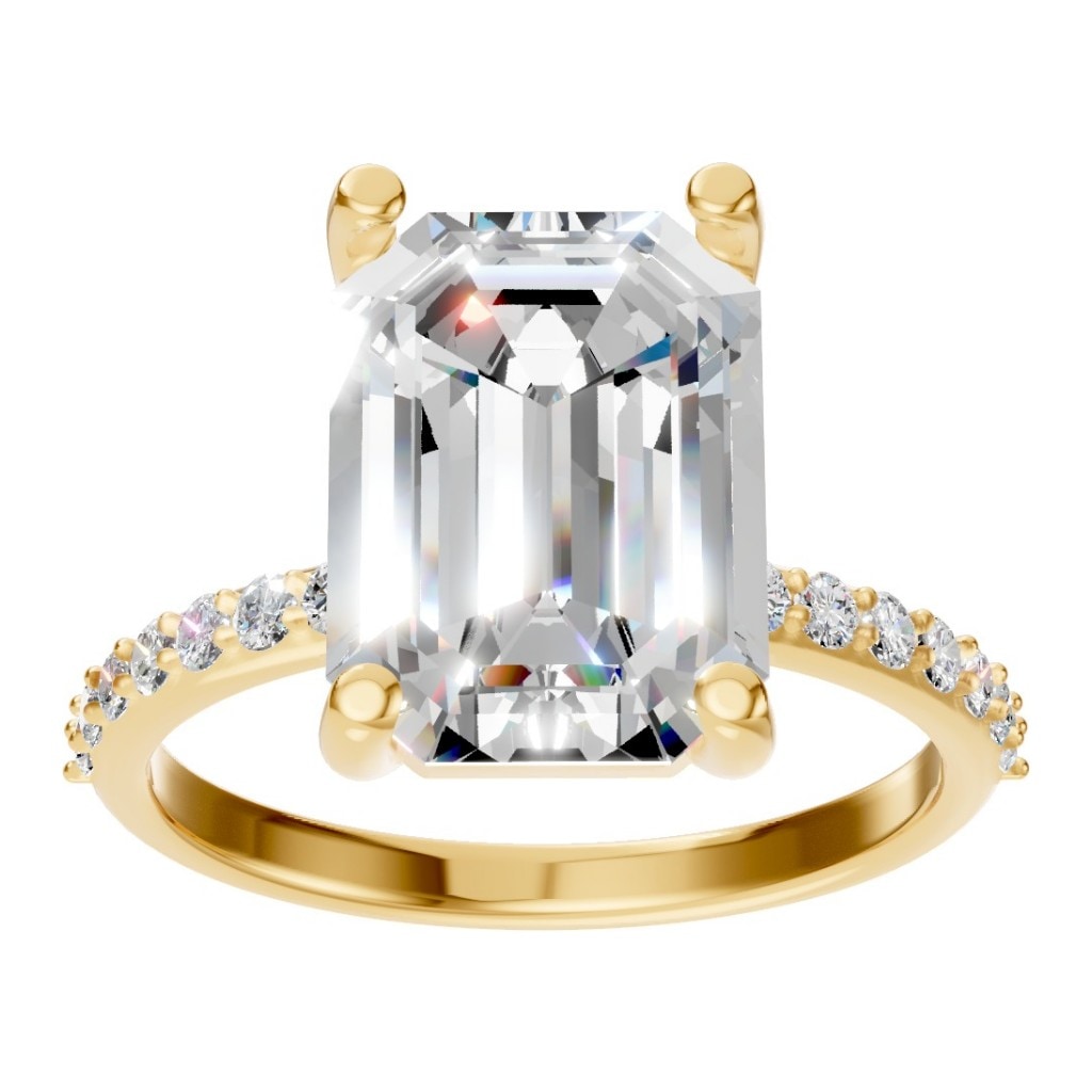 RI-8881 Yellow Gold Ring SET - Front View