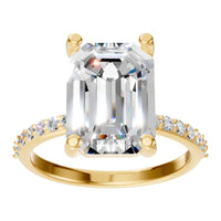 RI-8881 Yellow Gold Ring SET - Front View