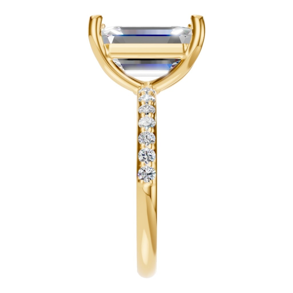 RI-8881 Yellow Gold Ring SET - Side View