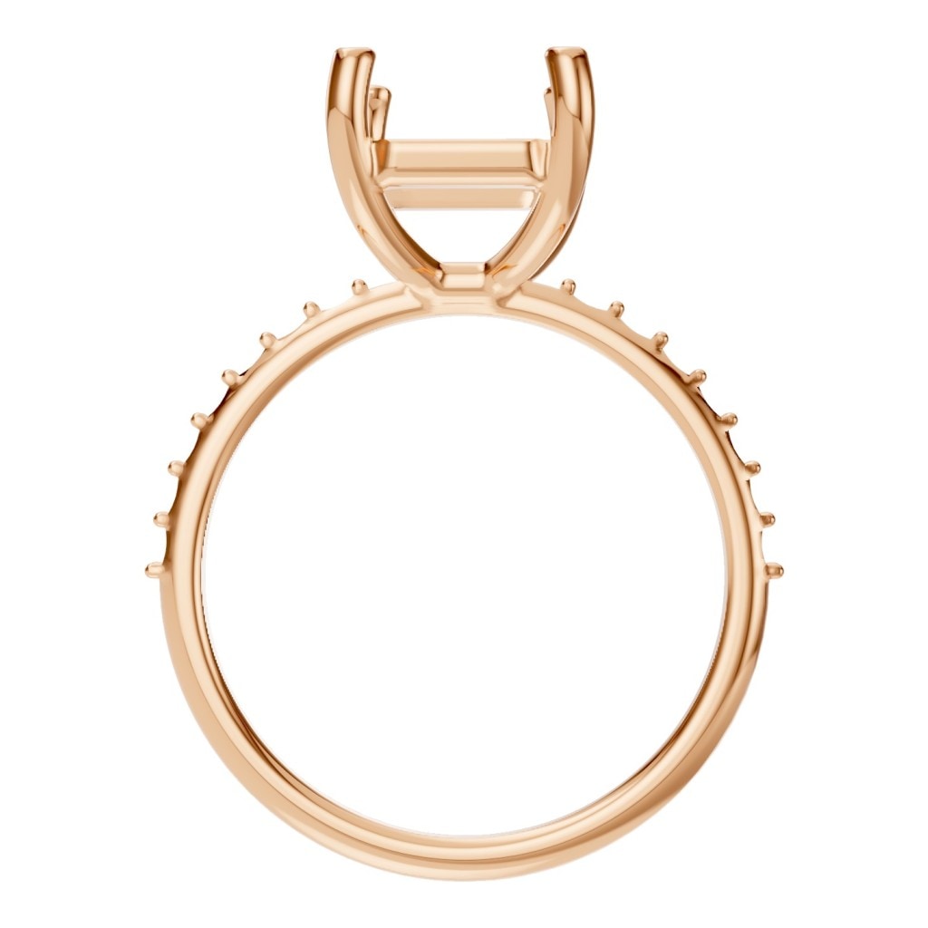 RI-8881 Rose Gold Ring UNSET - Top View