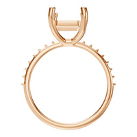 RI-8881 Rose Gold Ring UNSET - Top View