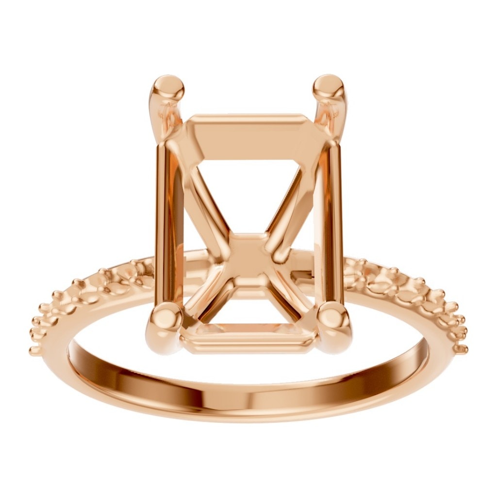 RI-8881 Rose Gold Ring UNSET - Front View