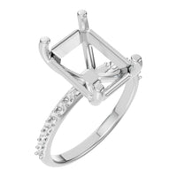 RI-8881 White Gold Ring UNSET - Main View