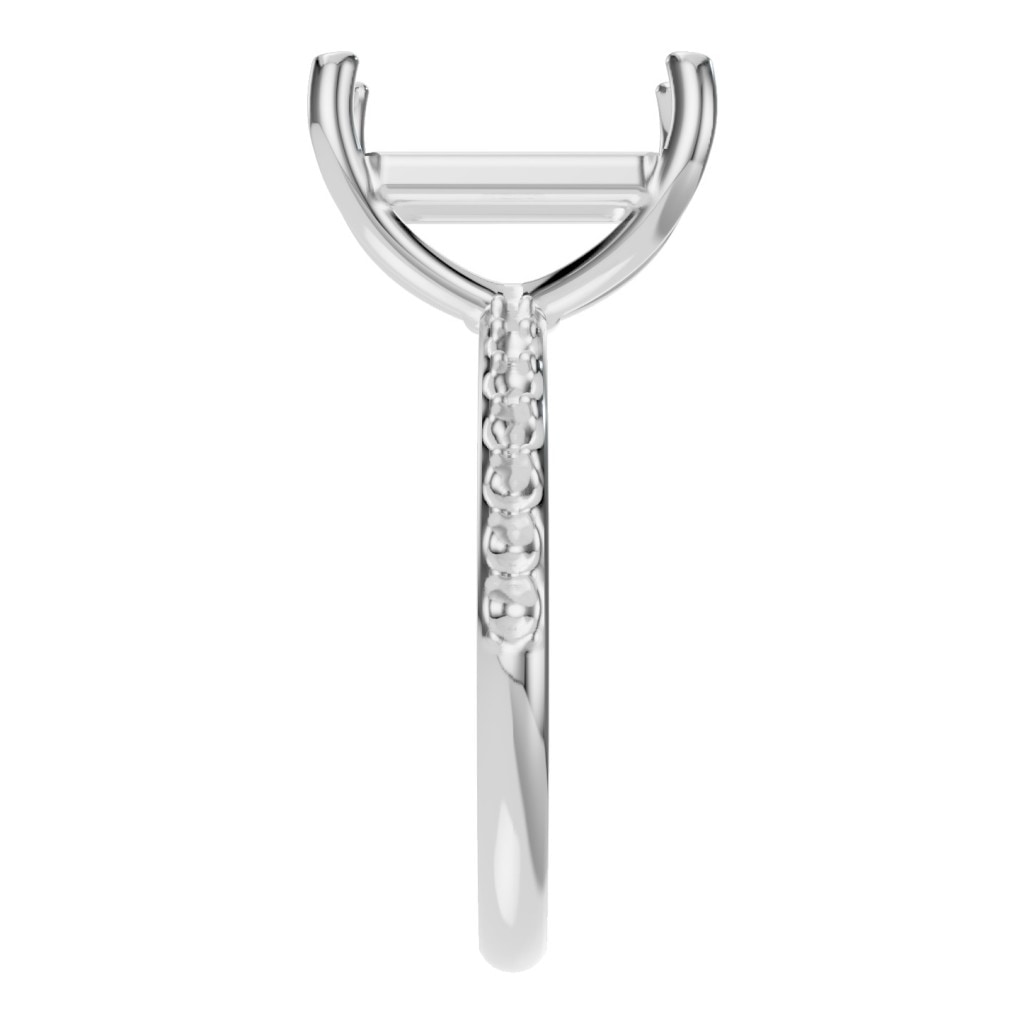 RI-8881 White Gold Ring UNSET - Side View