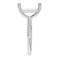 RI-8881 White Gold Ring UNSET - Side View