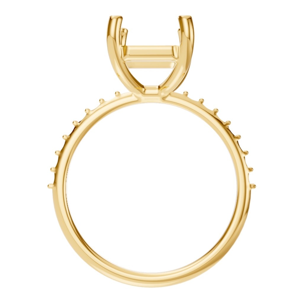 RI-8881 Yellow Gold Ring UNSET - Top View