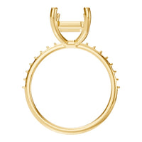 RI-8881 Yellow Gold Ring UNSET - Top View