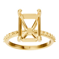 RI-8881 Yellow Gold Ring UNSET - Front View