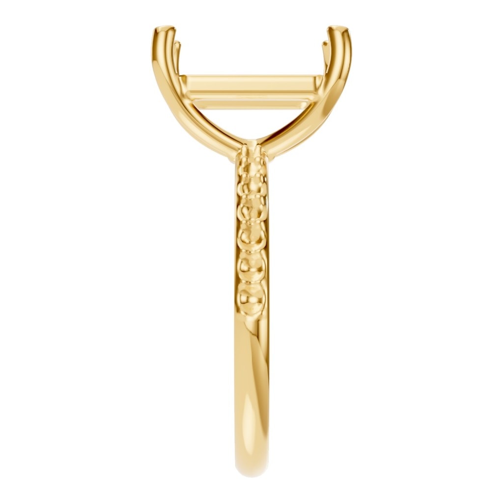 RI-8881 Yellow Gold Ring UNSET - Side View