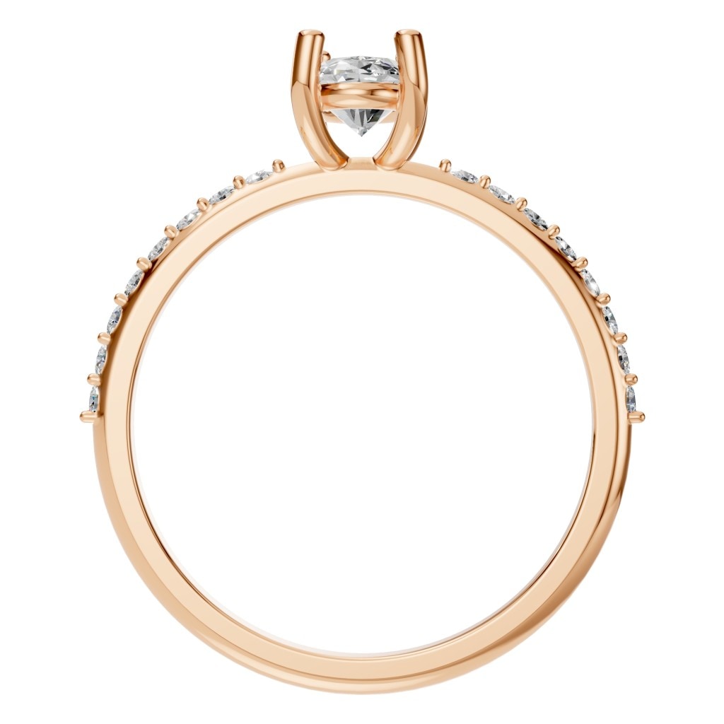 RI-8881 Rose Gold Ring SET - Top View