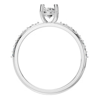 RI-8881 White Gold Ring SET - Top View