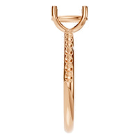 RI-8881 Rose Gold Ring UNSET - Side View