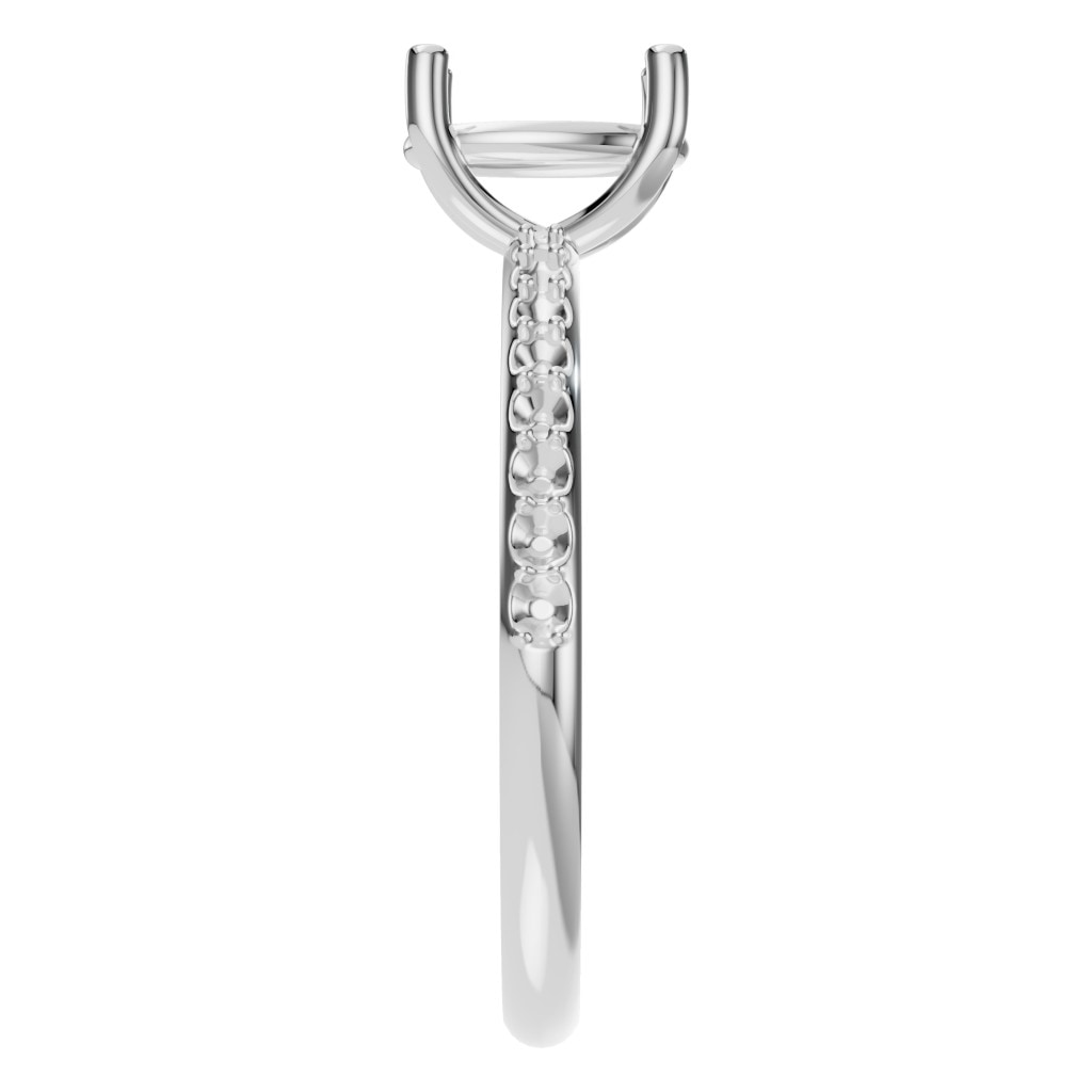 RI-8881 White Gold Ring UNSET - Side View