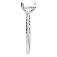 RI-8881 White Gold Ring UNSET - Side View