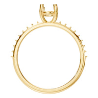 RI-8881 Yellow Gold Ring UNSET - Top View