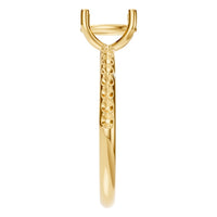 RI-8881 Yellow Gold Ring UNSET - Side View