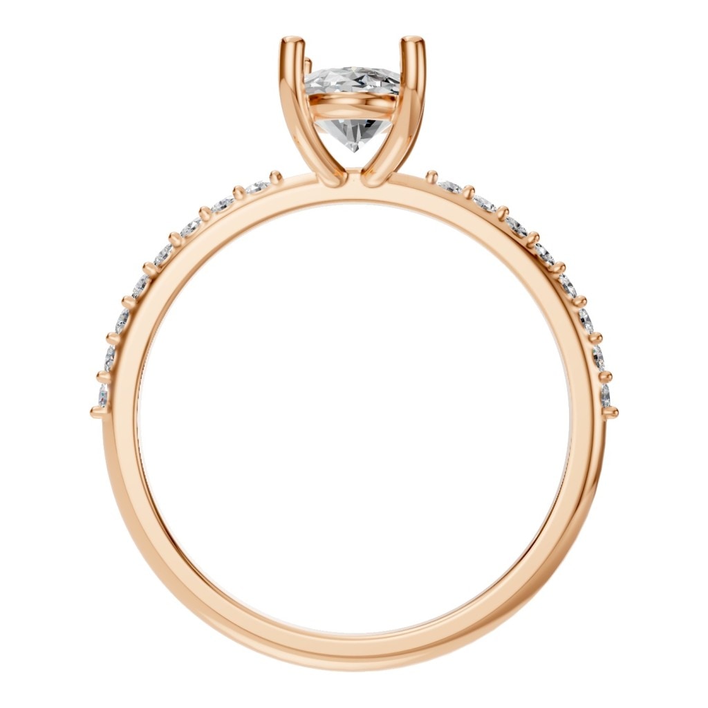 RI-8881 Rose Gold Ring SET - Top View