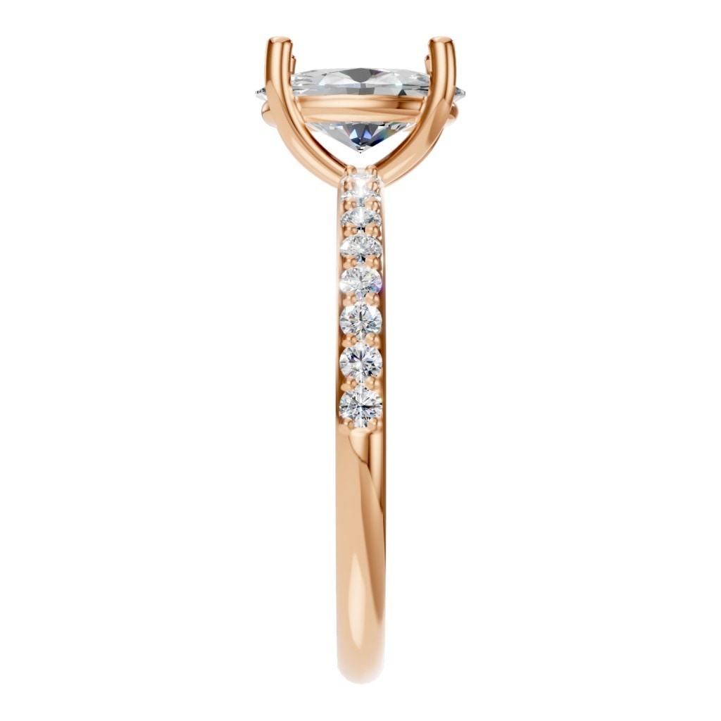 RI-8881 Rose Gold Ring SET - Side View