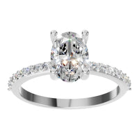 RI-8881 White Gold Ring SET - Front View