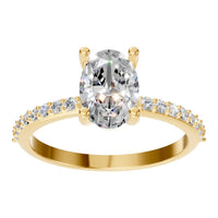 RI-8881 Yellow Gold Ring SET - Front View