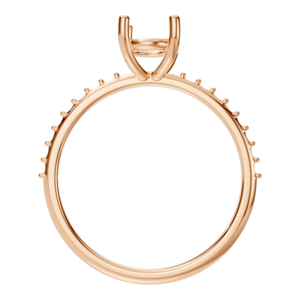 RI-8881 Rose Gold Ring UNSET - Top View