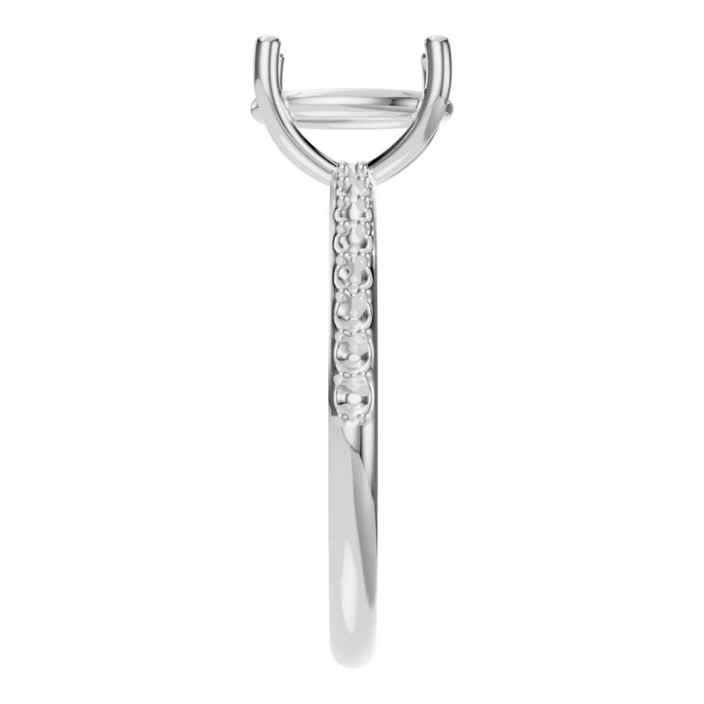 RI-8881 White Gold Ring UNSET - Side View