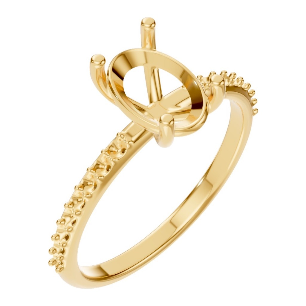 RI-8881 Yellow Gold Ring UNSET - Main View