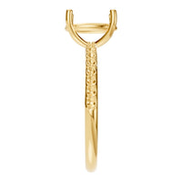 RI-8881 Yellow Gold Ring UNSET - Side View