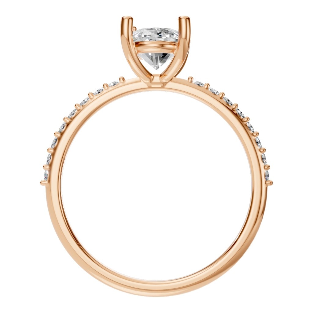 RI-8881 Rose Gold Ring SET - Top View