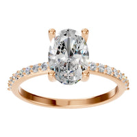 RI-8881 Rose Gold Ring SET - Front View