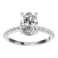 RI-8881 White Gold Ring SET - Front View