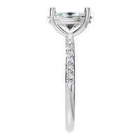 RI-8881 White Gold Ring SET - Side View