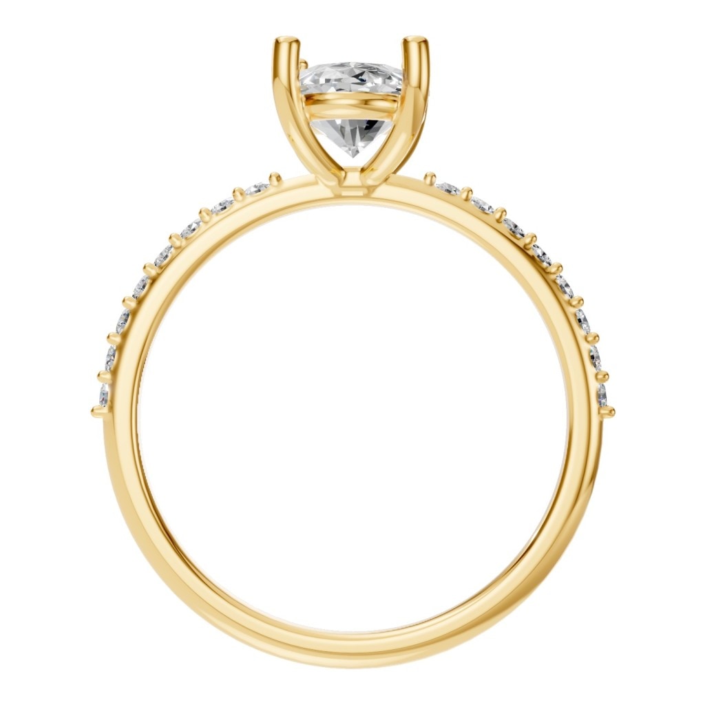 RI-8881 Yellow Gold Ring SET - Top View