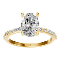 RI-8881 Yellow Gold Ring SET - Front View