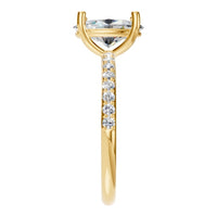 RI-8881 Yellow Gold Ring SET - Side View