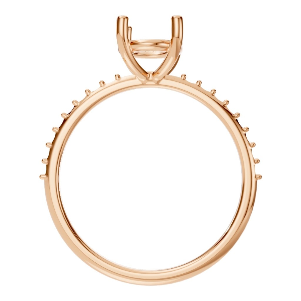 RI-8881 Rose Gold Ring UNSET - Top View