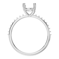 RI-8881 White Gold Ring UNSET - Top View