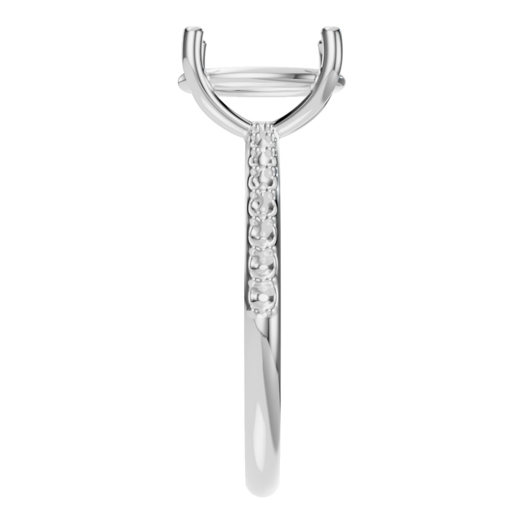 RI-8881 White Gold Ring UNSET - Side View