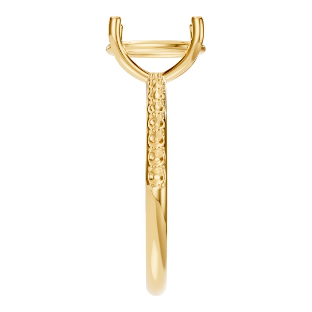 RI-8881 Yellow Gold Ring UNSET - Side View