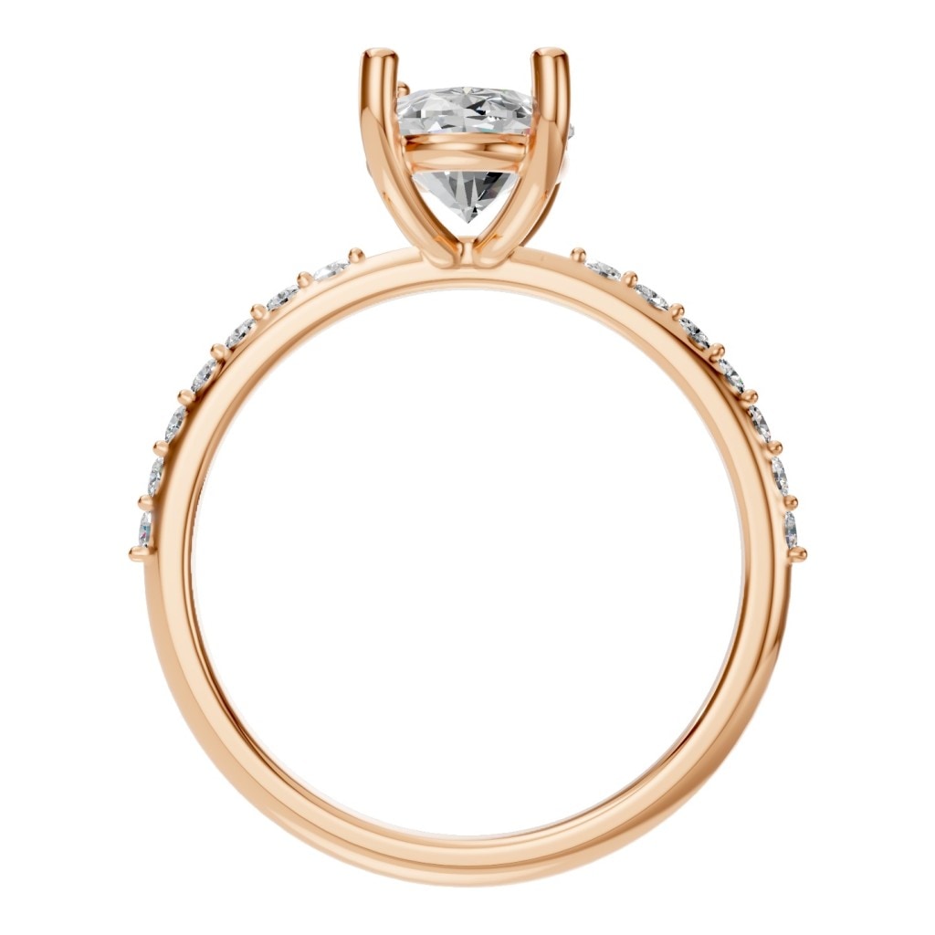 RI-8881 Rose Gold Ring SET - Top View